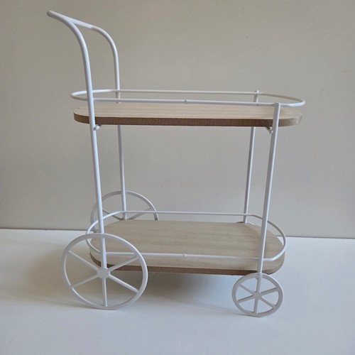 Miniature bar cart - miniature, wood