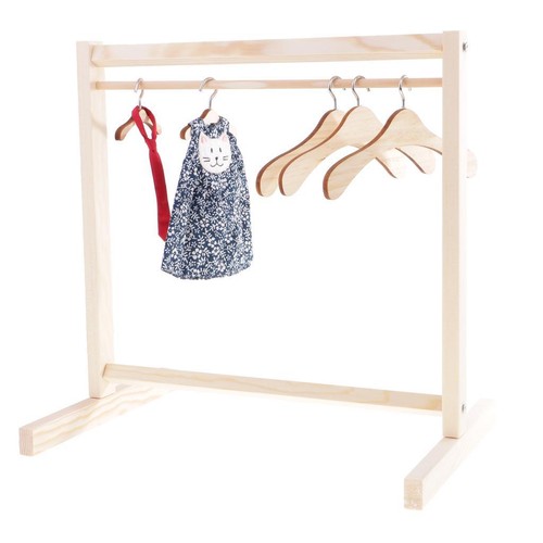 Wooden garment rack - 1/6,