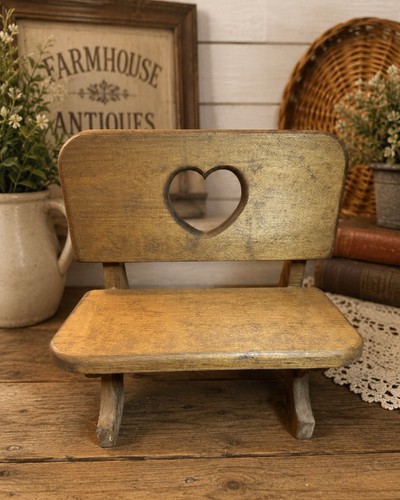 Vintage primitive wood - wood, doll