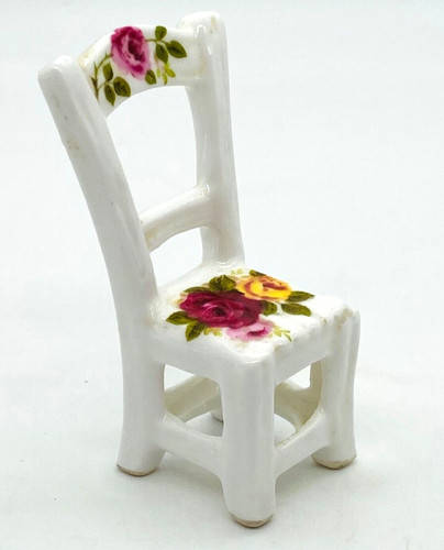 Ceramic chair miniature - ceramic,